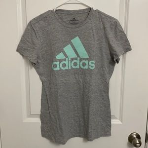 ADIDAS Logo Gray Tee M